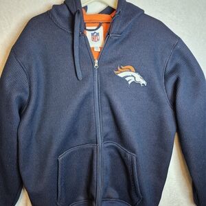 NFL Denver Broncos Hoodie Sweatshirt ,Full Zip 2XL